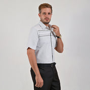 Camisa Yale Para Caballero Cenefa Manga Corta Classic Fit 4715 Arena