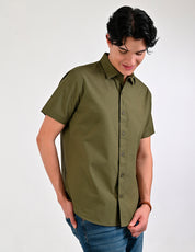 Camisa Caballero Supply Company Manga Larga Slim Fit 4550 Verde Militar
