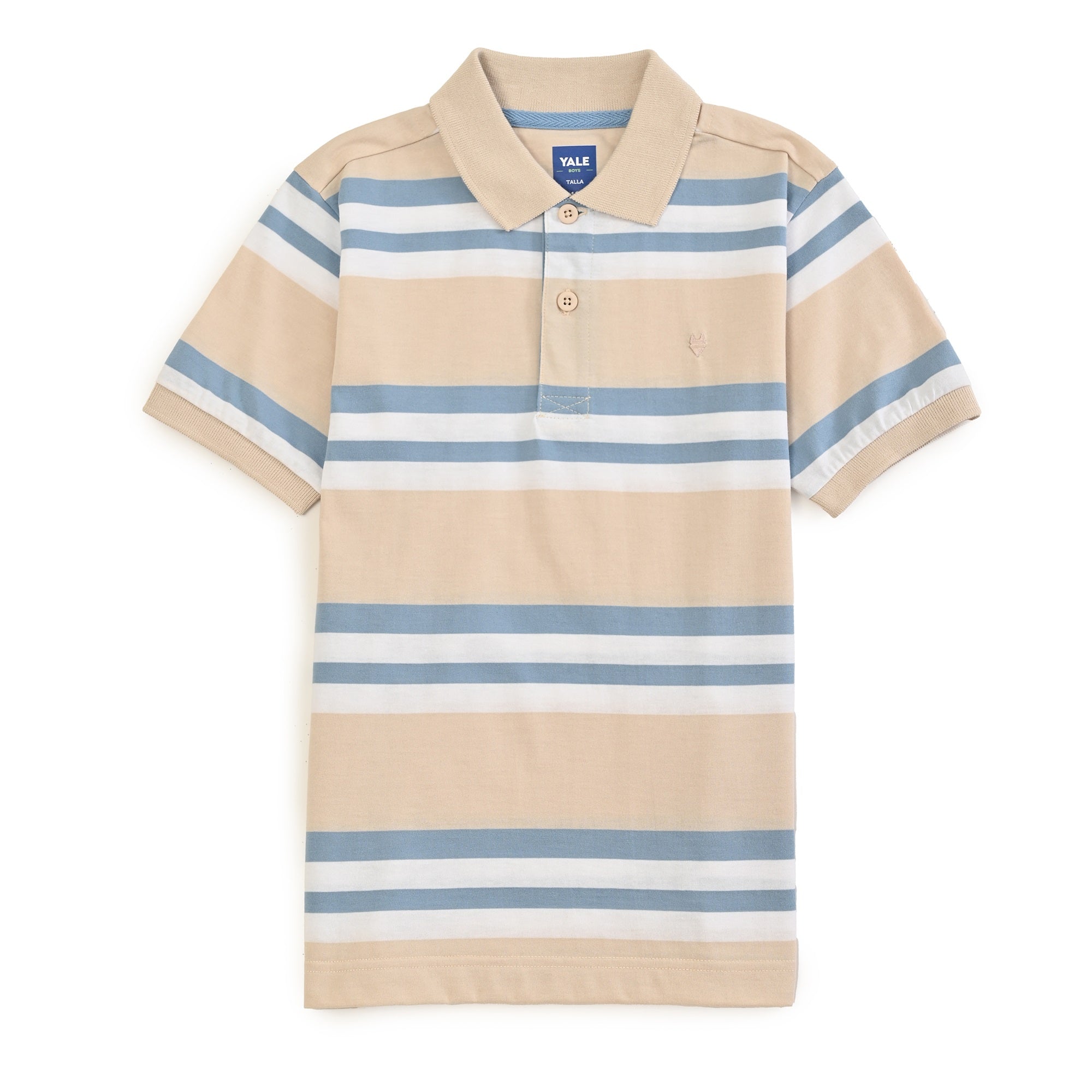 Playera Yale Boys Cuello Polo Manga Corta Fit 7395 Arena