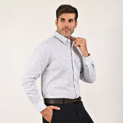 Camisa Yale Para Caballero Manga Larga Regular Fit 4596 Blanco