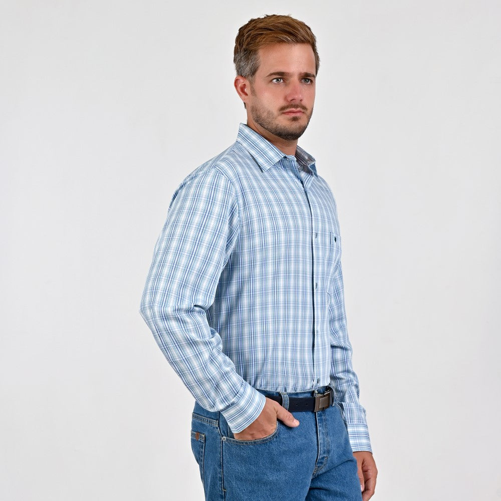 Camisa Yale Para Caballero Manga Larga Regular Fit 4751 Verde