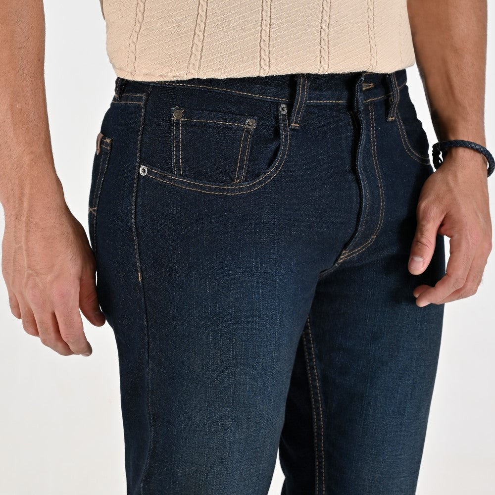 Pantalón de Mezclilla Yale Para Caballero Classic Fit 2028 Azul petróleo