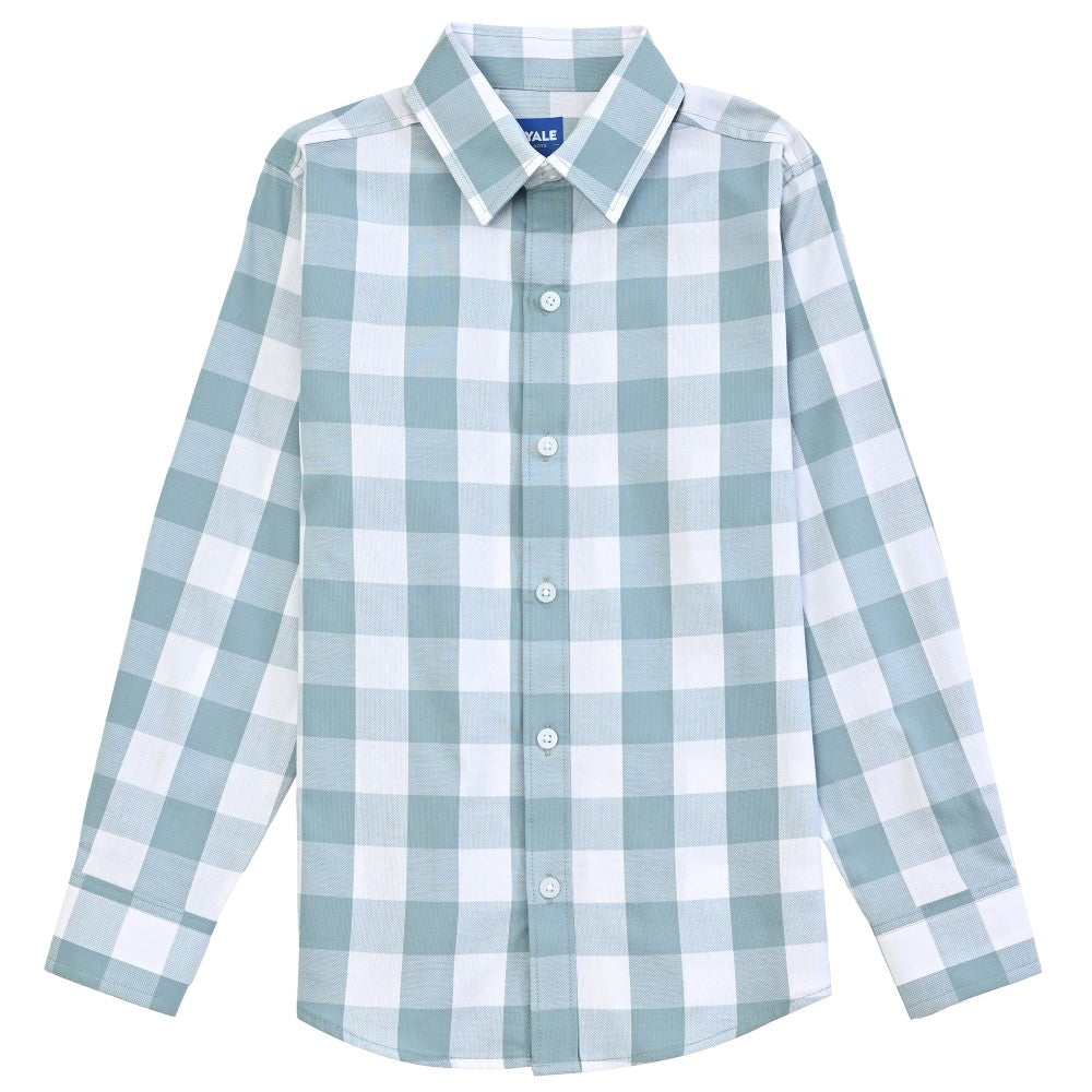 Camisa Yale Boys Manga Larga Regular Fit 4671 Verde