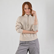 Sudadera Para Dama Supply Company Cuello Alto Con Cierre Fit 6910 Arena