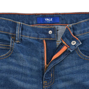 Pantalón de Mezclilla Yale Boys Slim Fit 3641 Azul Plumbago