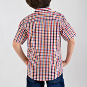 Camisa Yale Boys Manga Corta Regular Fit 4656 Rojo
