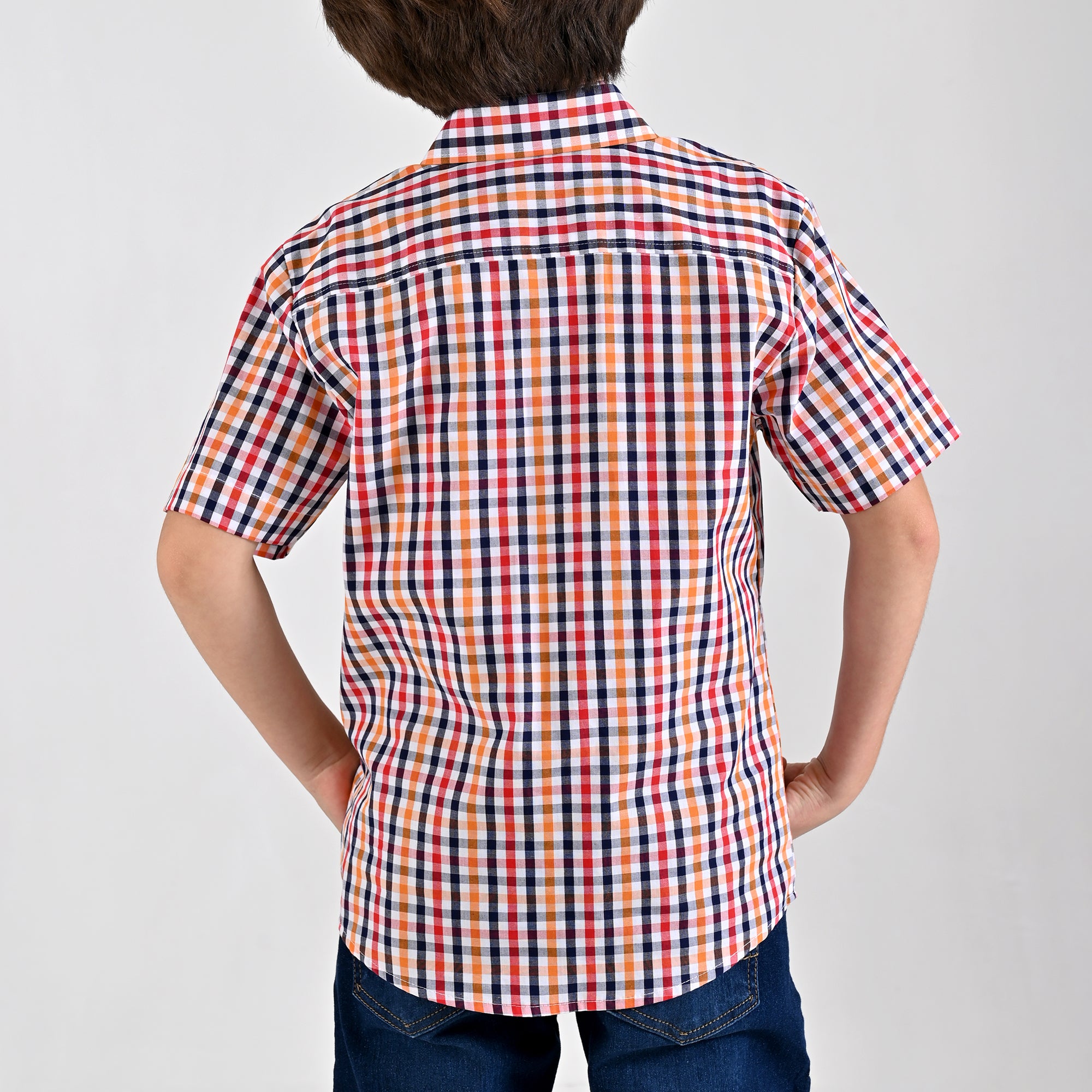 Camisa Yale Boys Manga Corta Regular Fit 4656 Rojo