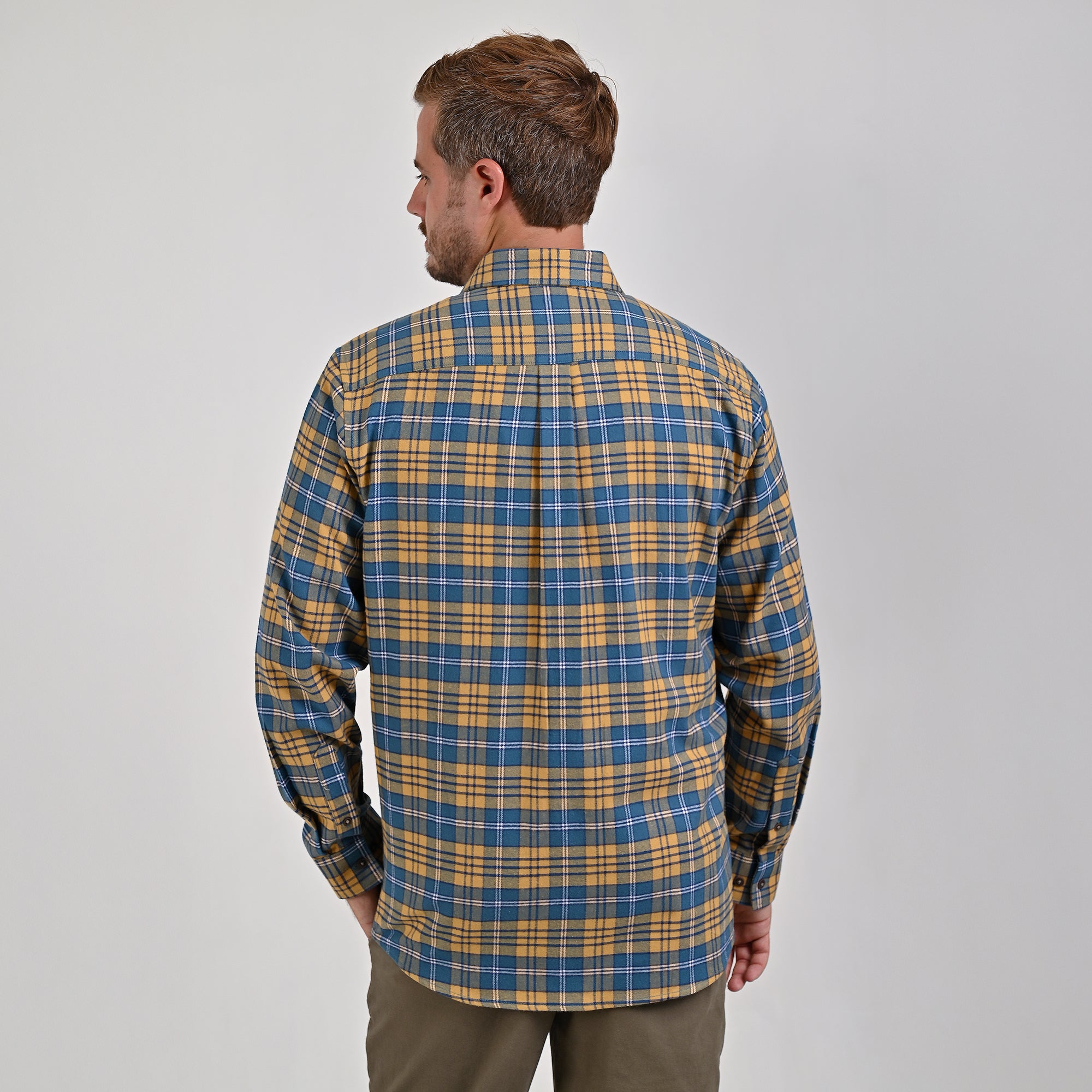 Camisa Yale Para Caballero Manga Larga Regular Fit 5463 Avellana