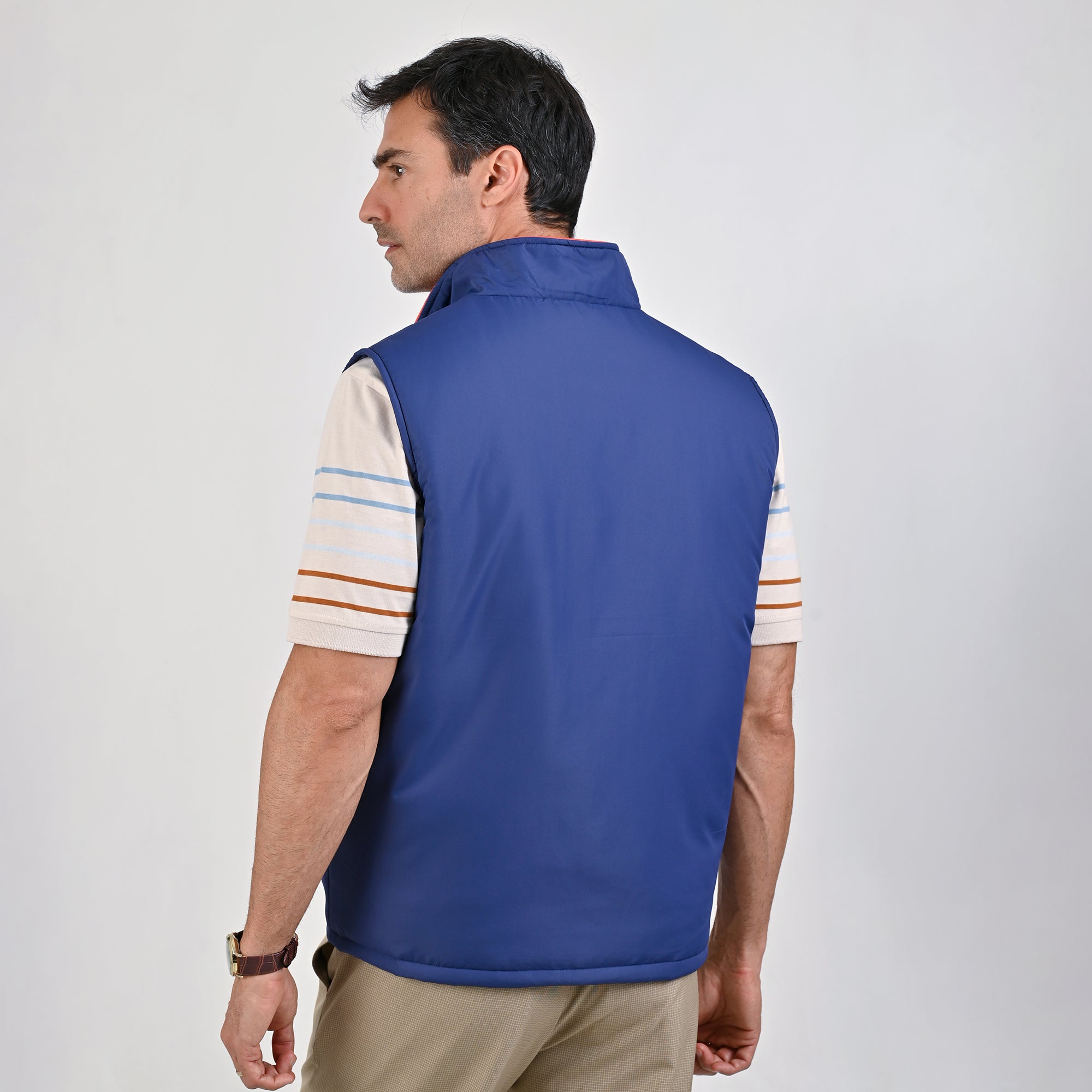 Chaleco Yale Para Caballero Capitonado Sin Capucha Regular Fit 6902 Marino