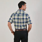 Camisa Yale Para Caballero Manga Corta Regular Fit 4650 Verde