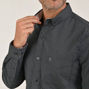 Camisa Yale Para Caballero Manga Larga Regular Fit 4598 Negro