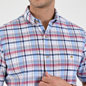 Camisa Yale Para Caballero Manga Corta Regular Fit 5097 Cereza