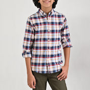 Camisa Yale Boys Manga Larga Regular Fit 4681 Beige