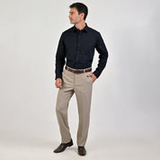 Pantalón de Caballero de Vestir Yale Sin Pinzas Classic Fit 4694 Kaki