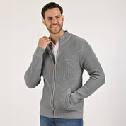Sweater Yale Para Caballero Cuello Redondo Regular Fit 8100 Gris Medio