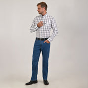 Camisa Yale Para Caballero Manga Larga Regular Fit 4636 Blanco