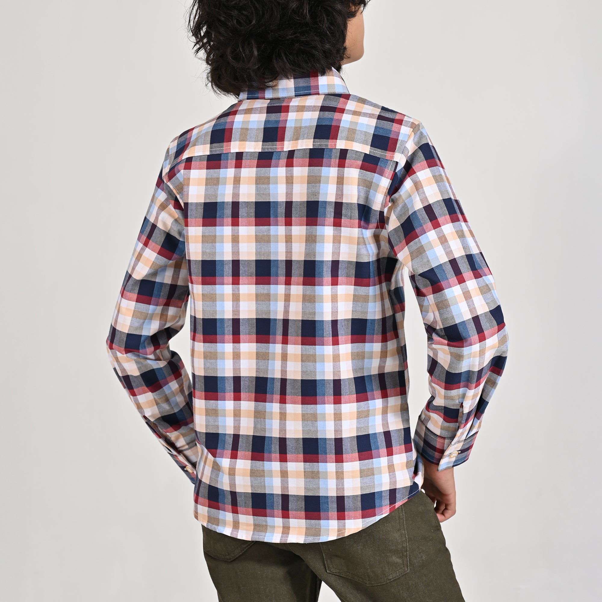 Camisa Yale Boys Manga Larga Regular Fit 4681 Beige