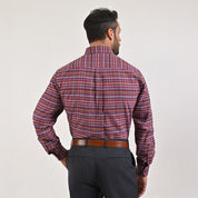 Camisa Yale Para Caballero Manga Larga Regular Fit 4750 Vino