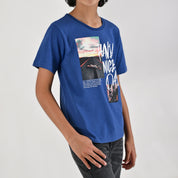Playera Yale Boys Cuello Redondo Manga Corta Fit 6961 Marino