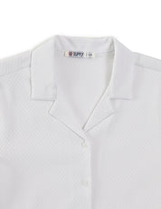 Blusa Para Dama Supply Company Manga Corta Tipo Camisera Fit 4551 Blanco