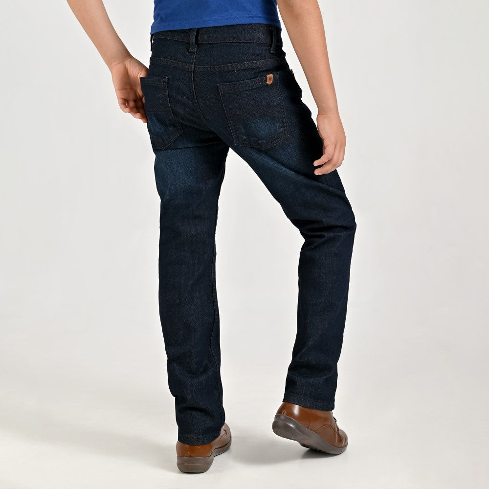 Pantalón de Mezclilla Yale Boys Slim Fit 3641 Marino