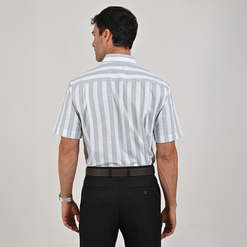 Camisa Yale Para Caballero Manga Corta Regular Fit 4759 Verde Laurel