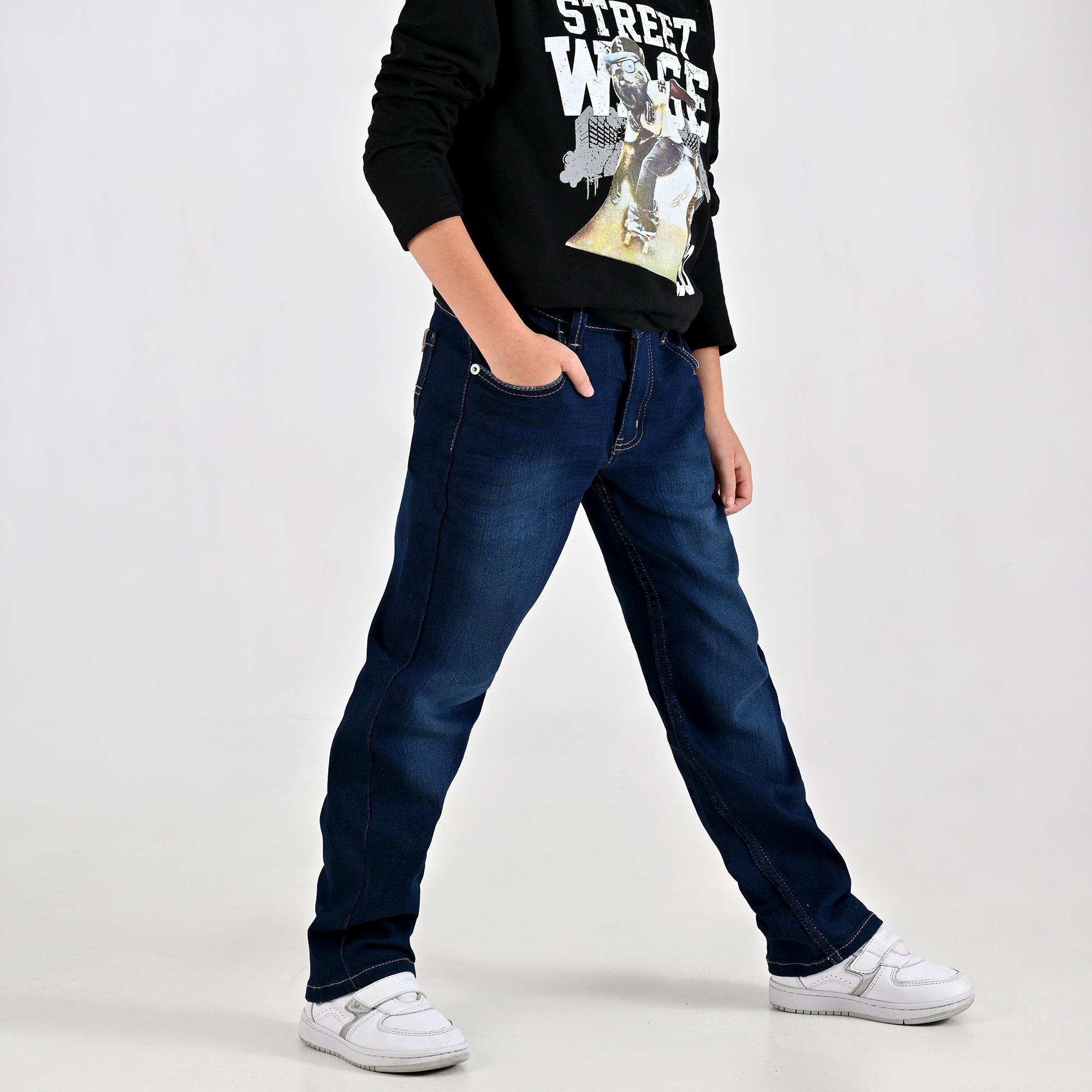 Pantalón de Mezclilla Yale Boys Slim Fit 3136 Marino