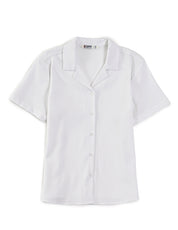 Blusa Para Dama Supply Company Manga Corta Tipo Camisera Fit 4551 Blanco