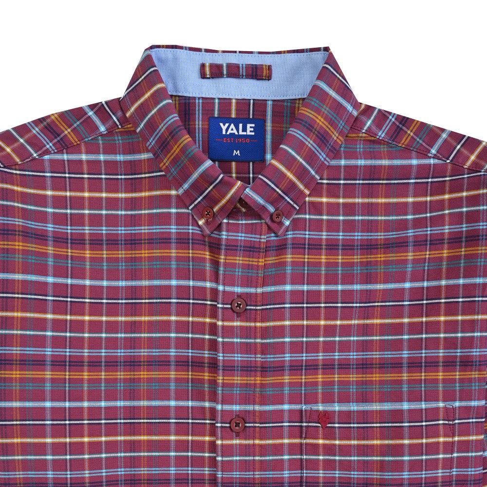 Camisa Yale Para Caballero Manga Larga Regular Fit 4750 Vino