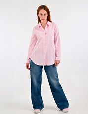 Blusa Para Dama Supply Company Manga Larga Tipo Camisera Fit 4570 Rosa