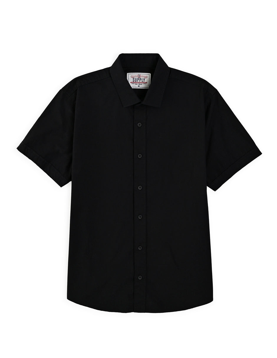 Camisa Caballero Supply Company Manga Larga Slim Fit 4550 Negro