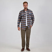 Camisa Yale Para Caballero Manga Larga Regular Fit 4891 Chocolate