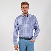 Camisa Yale Para Caballero Manga Larga Regular Fit 4742 Azul Rey