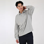 Playera Caballero Supply Company Cuello Polo Manga Larga Regular Fit 7085 Gris