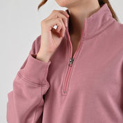 Sudadera Para Dama Supply Company Cuello Alto Con Cierre Fit 6910 Rosa