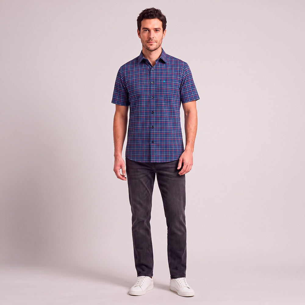 Camisa casual Yale Regular Fit Manga corta 7774 Blanco