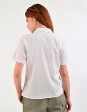 Blusa Para Dama Supply Company Manga Corta Tipo Camisera Fit 4551 Blanco