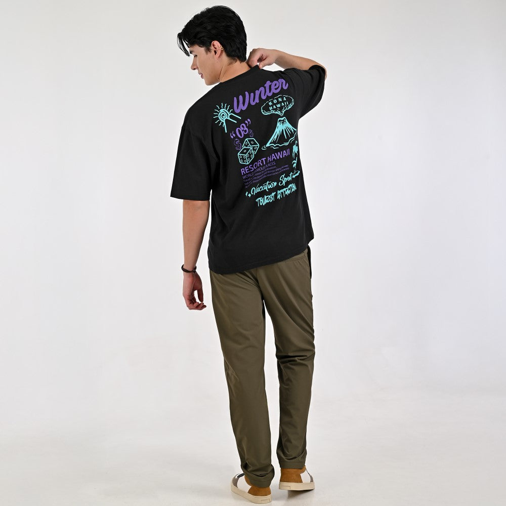 Playera Caballero Supply Company Manga Corta Cuello Redondo Slim Fit 6968 Negro