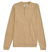 Playera Caballero Supply Company Manga Larga Cuello Henley Slim Fit A909 Beige