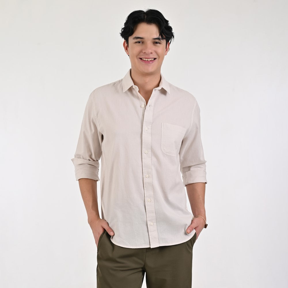 Camisa Caballero Supply Company Manga Larga Slim Fit 4561 Arena