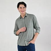 Camisa Caballero Supply Company Manga Larga Slim Fit 4561 Verde Militar