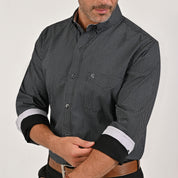 Camisa Yale Para Caballero Manga Larga Regular Fit 4598 Negro