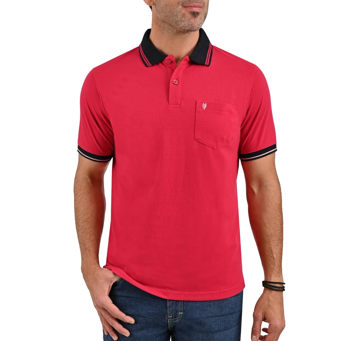 Playera Tipo Polo Yale Manga Corta  Slim Fit Fit 7273