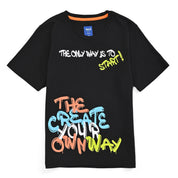 Playera Yale Boys Cuello Redondo Manga Corta Fit 6961 Negro