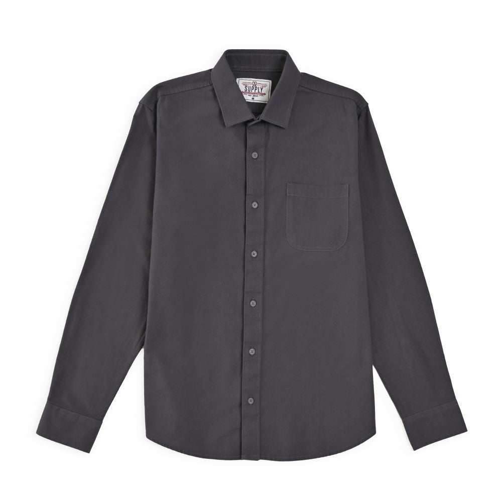 Camisa Caballero Supply Company Manga Larga Slim Fit 4562 Gris Oxford