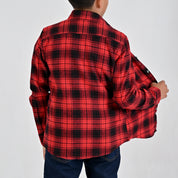 Camisa Yale Boys Manga Larga Regular Fit 4677 Rojo