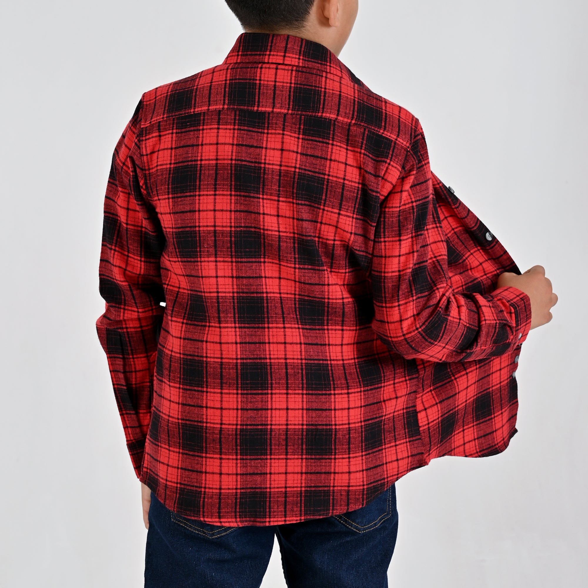 Camisa Yale Boys Manga Larga Regular Fit 4677 Rojo