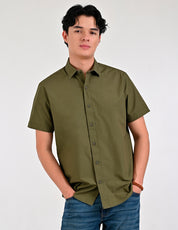 Camisa Caballero Supply Company Manga Larga Slim Fit 4550 Verde Militar