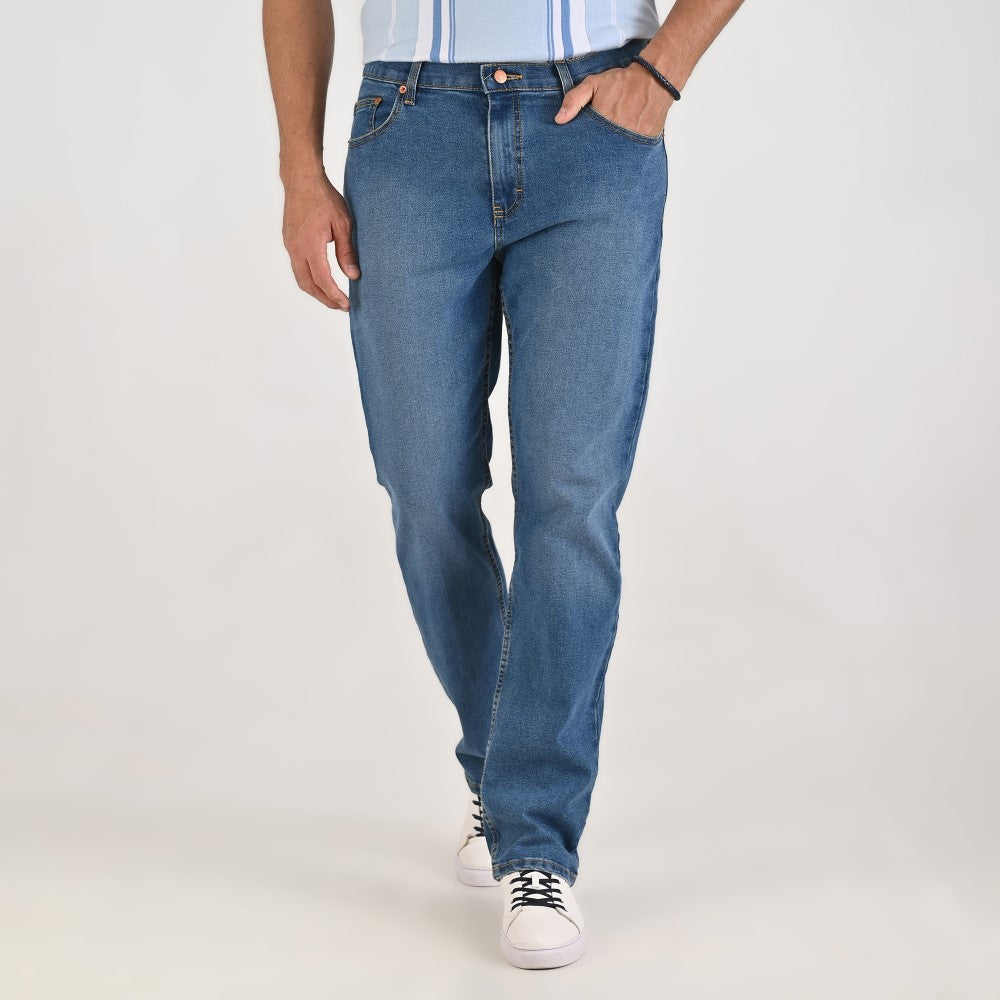 Pantalón de Mezclilla Yale Para Caballero Classic Fit 2091 Azul Plumbago