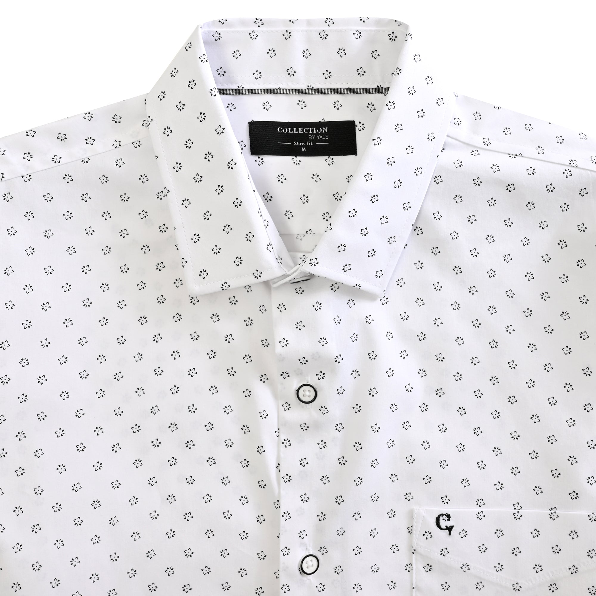Camisa Yale Collection Para Caballero Manga Larga Slim Fit 4603 Blanco